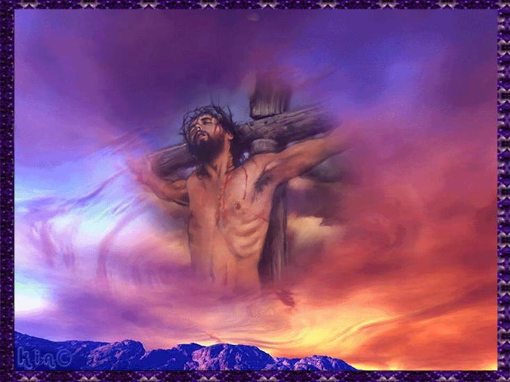 Gify-Zmartwychwstanie - Jezus na krzyzu335.gif