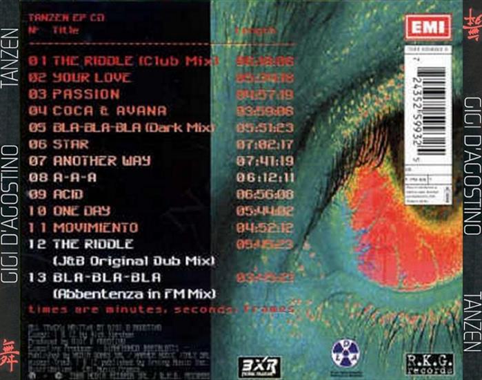 1999 Gigi DAgostino - Tanzen Ep - Gigi DAgostino - Tanzen EP 1999 - Back.jpg